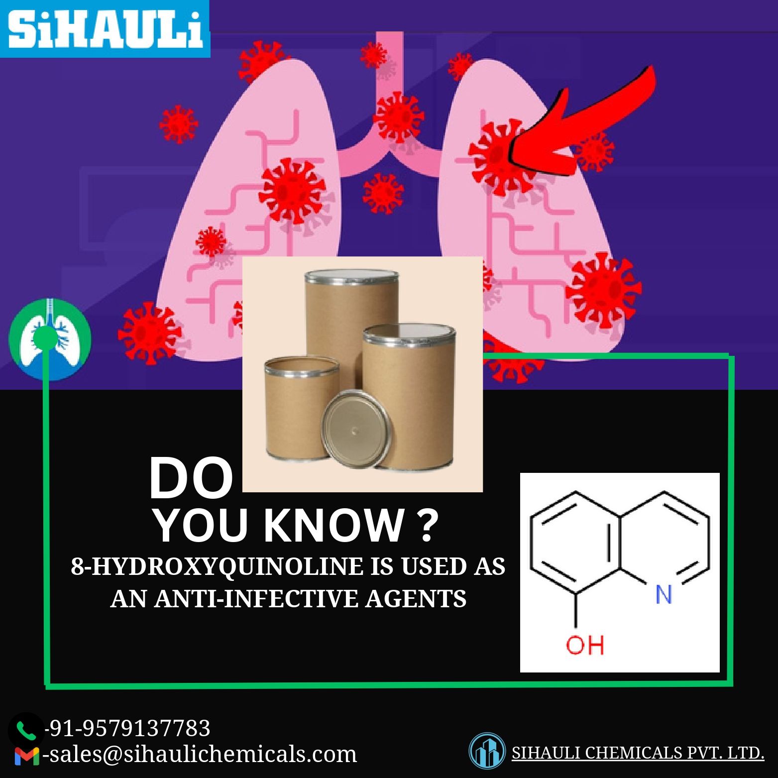 You are currently viewing 8-hydroxyquinoline Is Used As An Anti-infective Agents Manufacturers In Mumbai