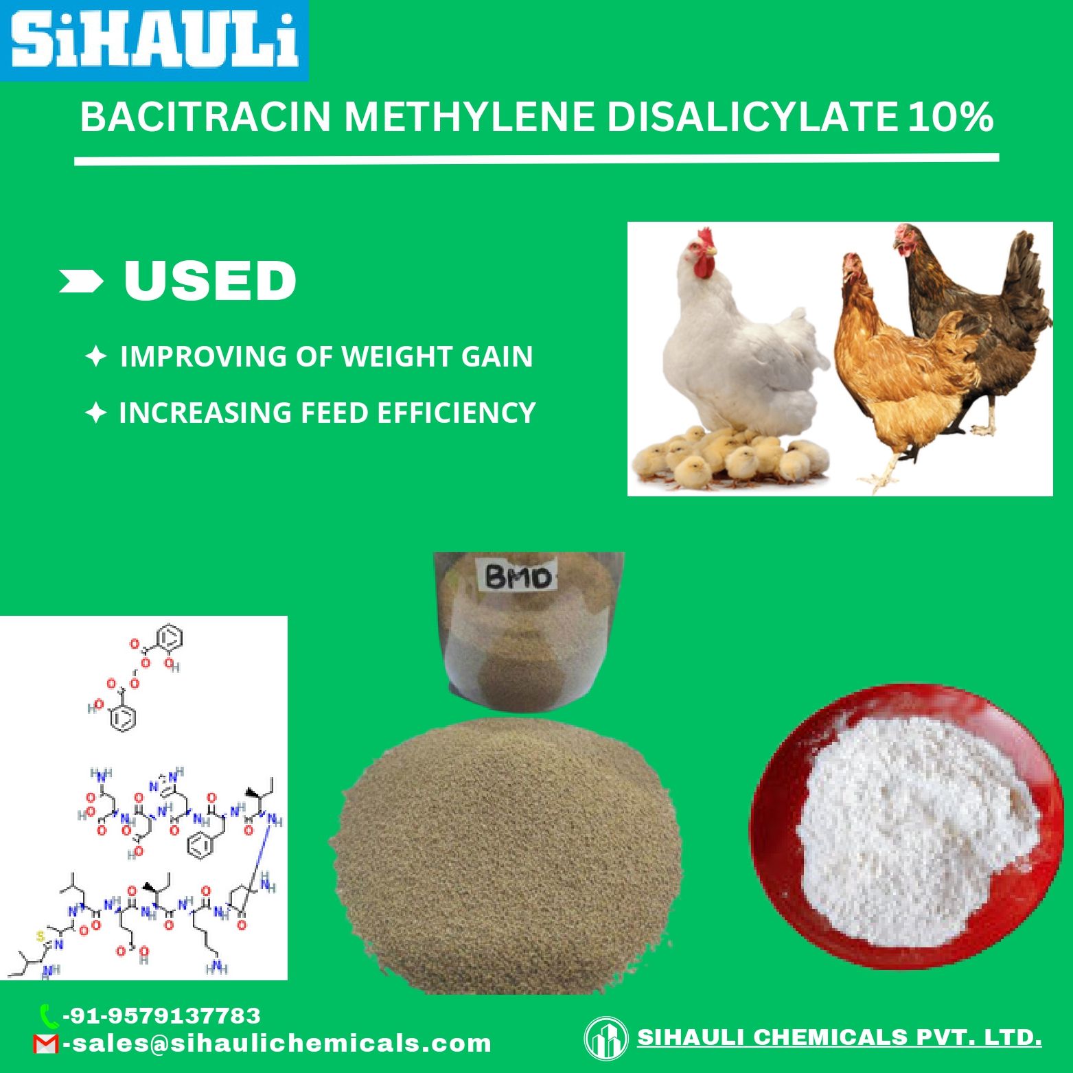 You are currently viewing Bacitracin Methylene Disalicylate 10% Manufacturers In Mumbai