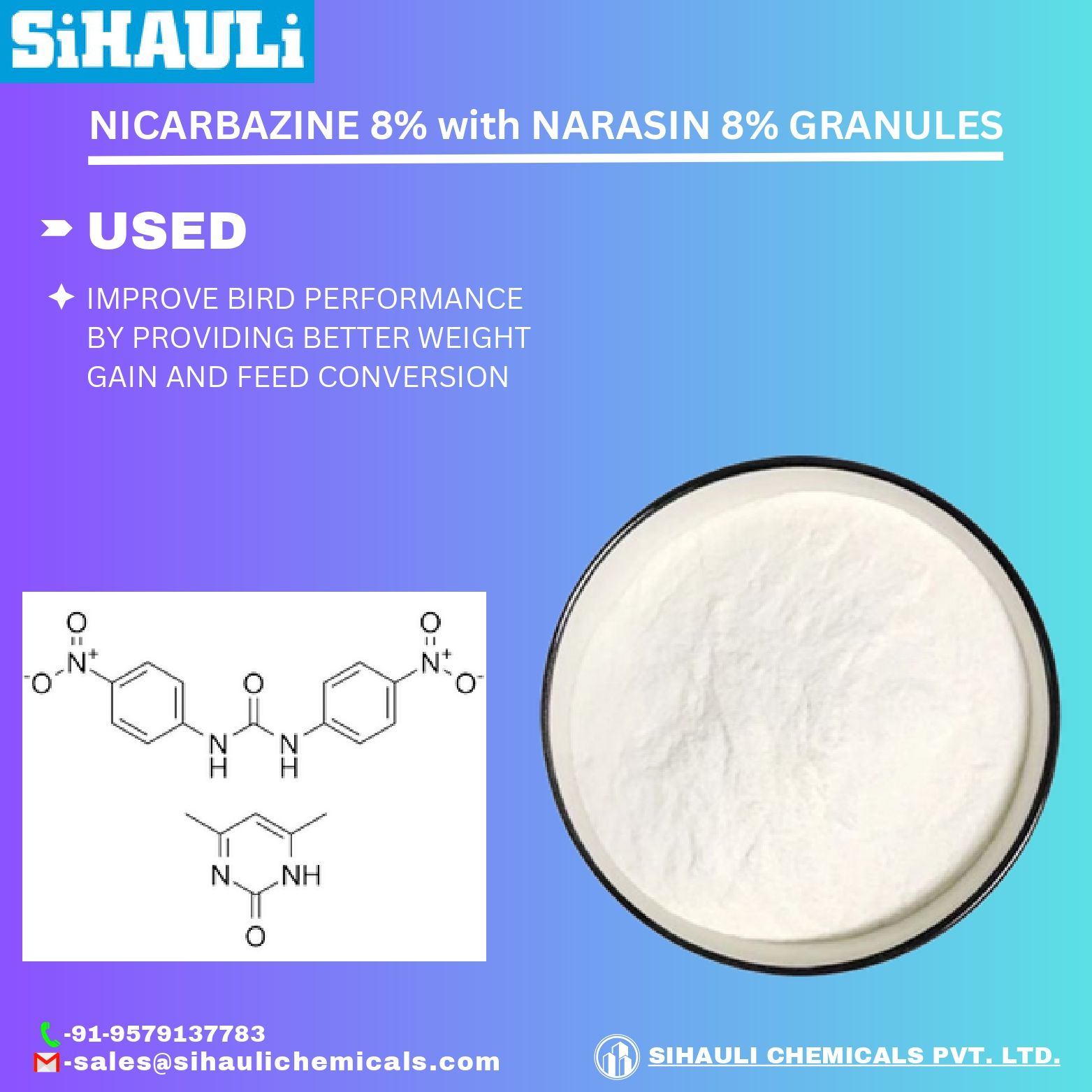 You are currently viewing Nicarbazine 8% With Narasin 8% Granules Manufacturers In India