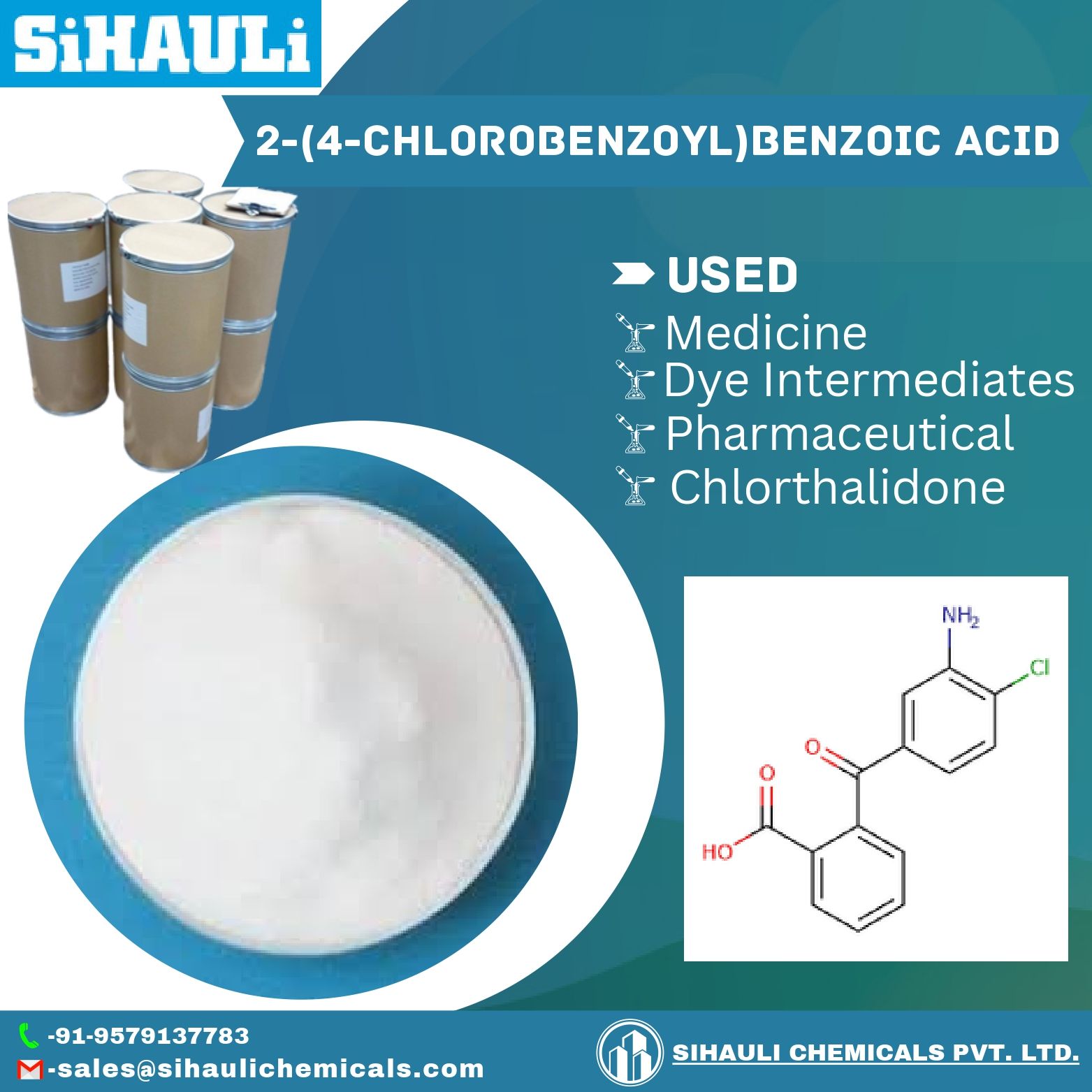 You are currently viewing 2-(4-chlorobenzoyl)benzoic Acid Manufacturers In Mumbai