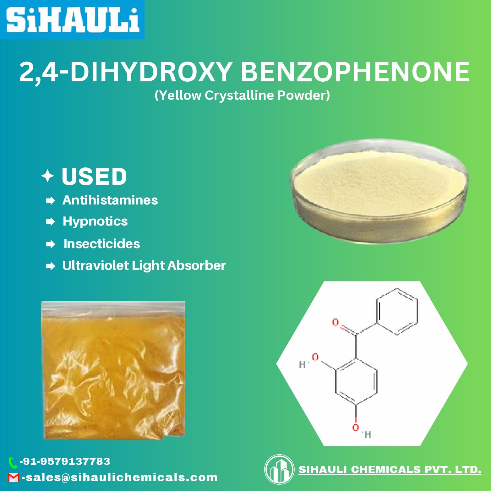 You are currently viewing 2,4-Dihydroxy Benzophenone Manufacturers In India