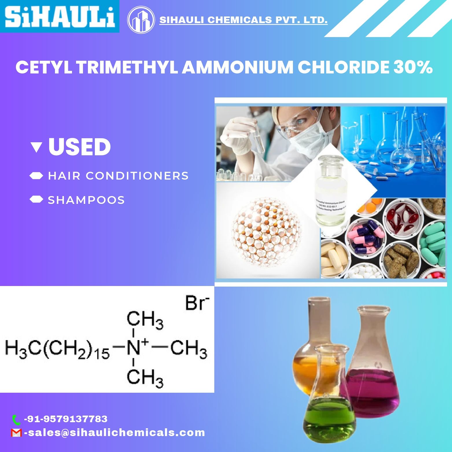 You are currently viewing Cetyl Trimethyl Ammonium Chloride 30% Manufacturers In India