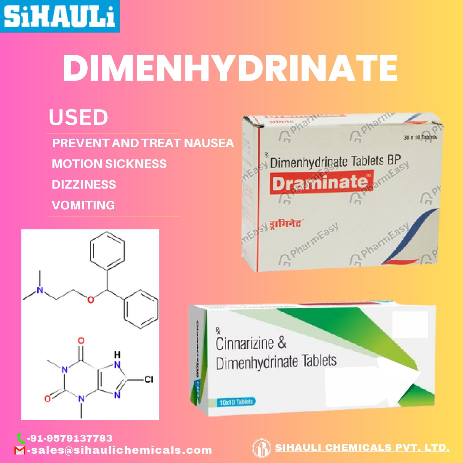 You are currently viewing Dimenhydrinate Manufacturers In India