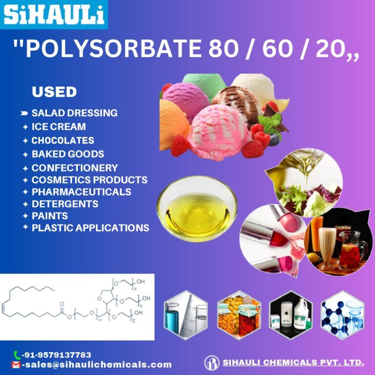 Read more about the article Polysorbate 80 / 60 / 20 Manufacturers In Mumbai