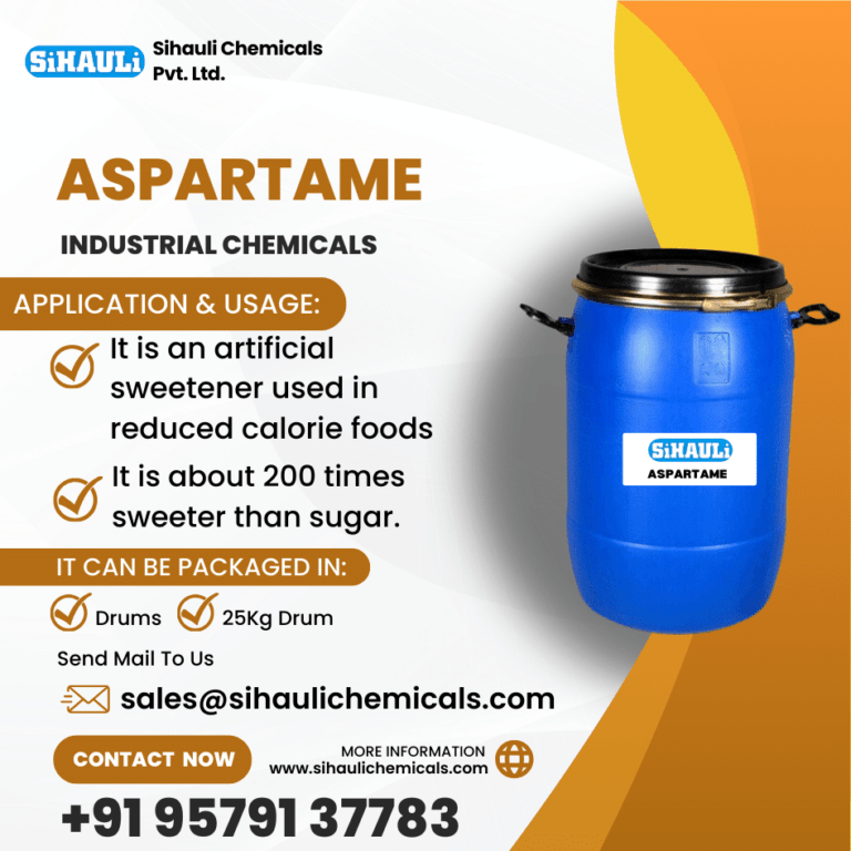 ASPARTAME Manufacturer & Exporter From Mumbai, India- Sihauli Chemicals ...